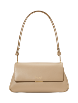 kate spade new york Grace Fine Grain Leather Shoulder Bag, Taupe, Taupe