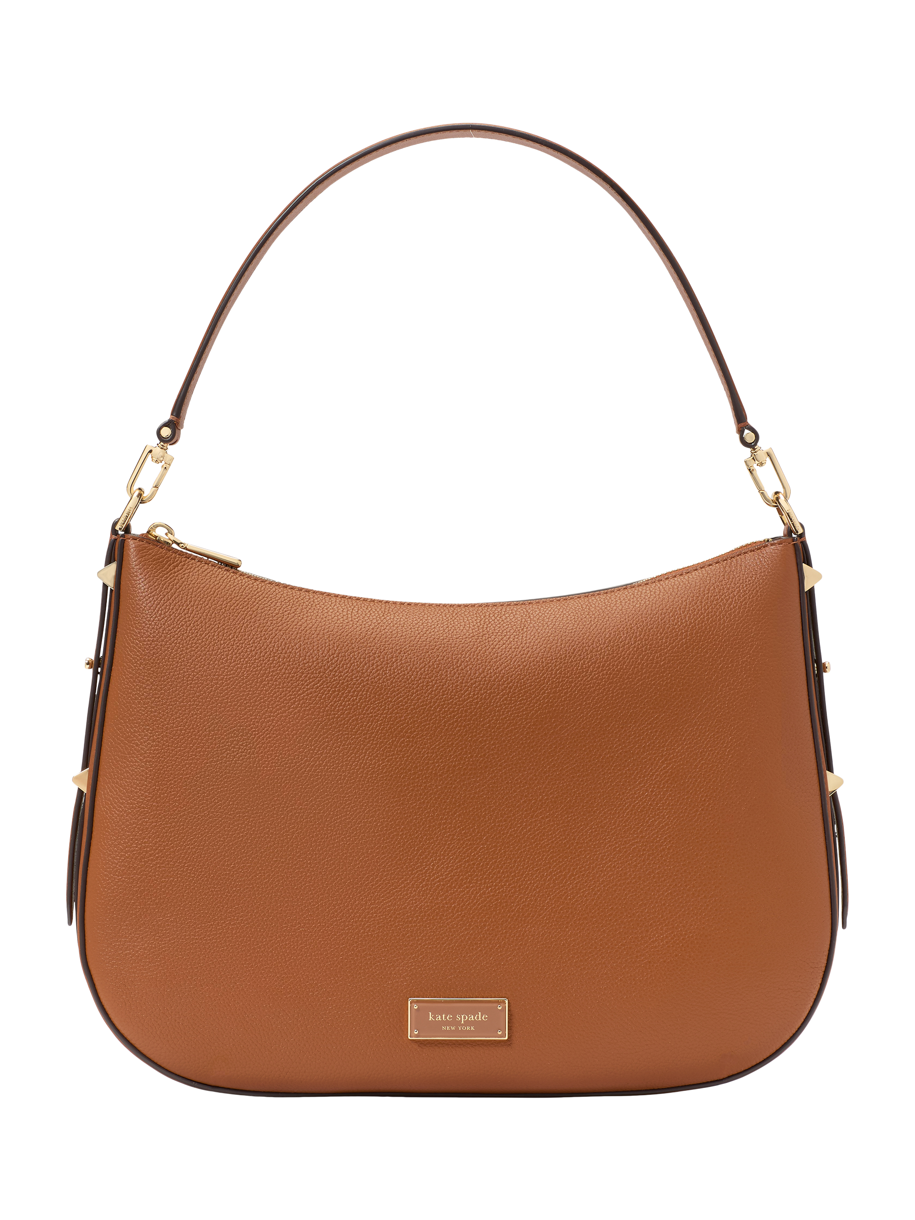 Product image 1 of 6, which shows kate spade new york Liv Pebble Leather Large Hobo Bag, Brown