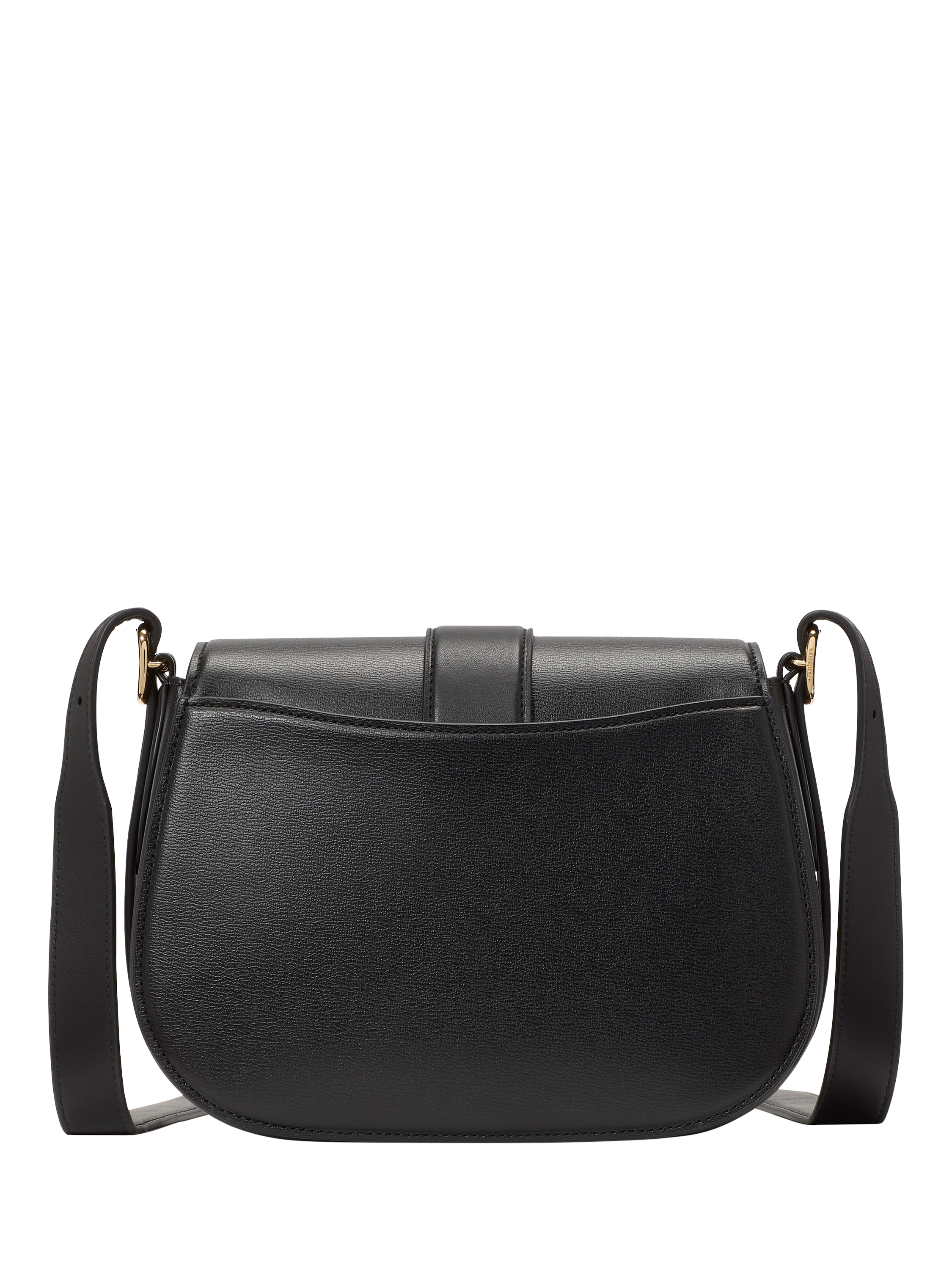 Product image 2 of 4, which shows kate spade new york Nouveau Crossbody Leather Saddle Bag, Black