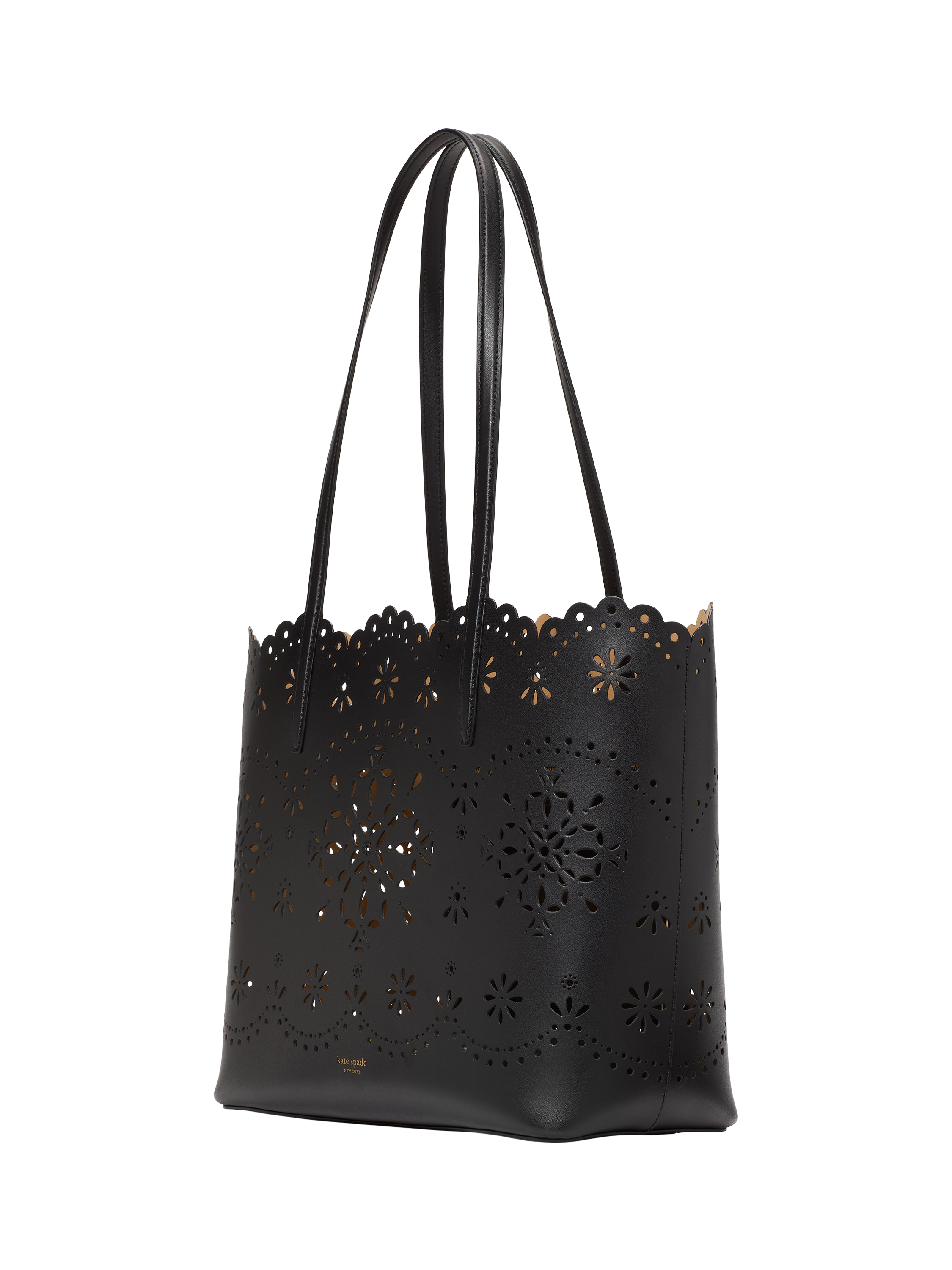 Product image 5 of 5, which shows kate spade new york Spade Flower Jacquard Large Tote Bag, Black