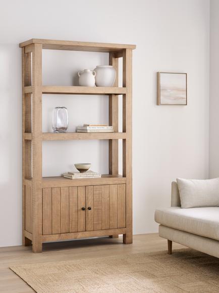 John Lewis Reclaimed Timber Tall Shelving Unit, Natural - view 2, Natural