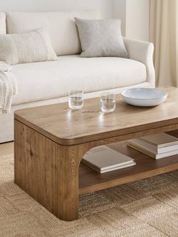John Lewis Solace Cracked Oak Coffee Table, Mid Tone Oak - view 2, Mid Tone