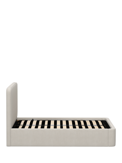 John Lewis Express Marilyn Ottoman Storage Upholstered Bed Frame, Double - view 2, Cotton Effect Beige