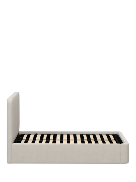 John Lewis Express Marilyn Ottoman Storage Upholstered Bed Frame, King Size - view 2, Cotton Effect Beige
