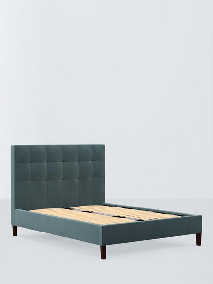 John Lewis Express Ingrid Upholstered Bed Frame, King Size, Deep Velvet Petrol