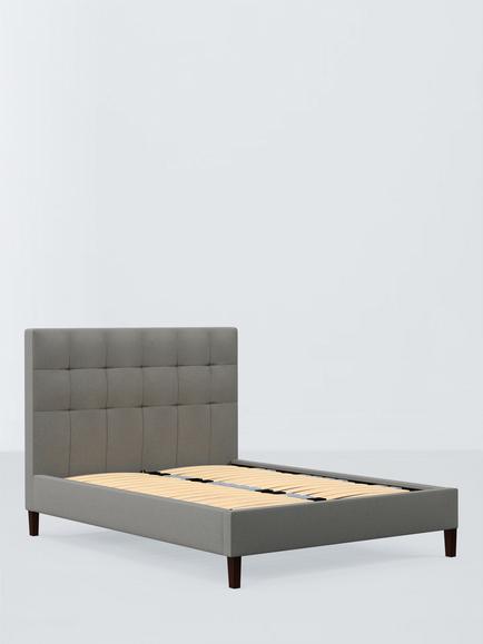 John Lewis Express Ingrid Upholstered Bed Frame, King Size, Soft Twill Smoke