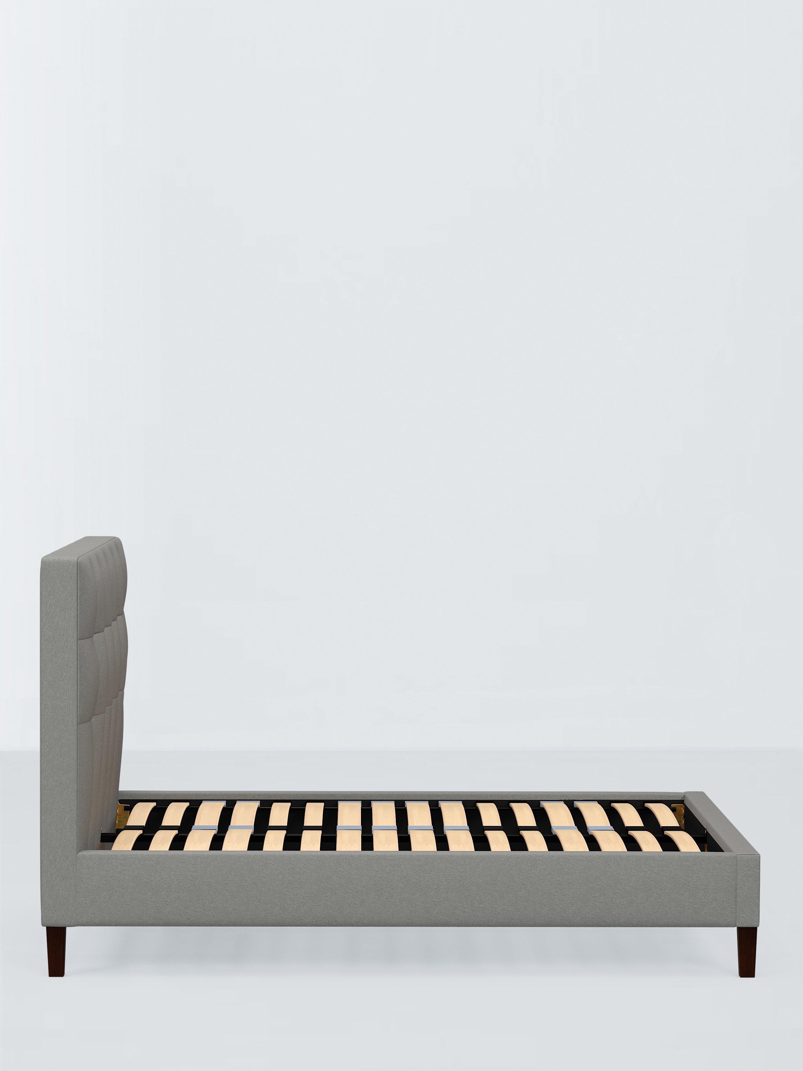 John Lewis Ingrid Upholstered Bed Frame, Super King Size, Soft Twill Smoke