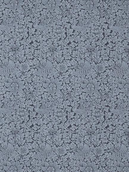 Bird & Anemone Woven Furnishing Fabric, Midnight