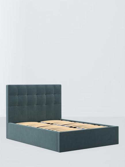 John Lewis Express Ingrid Ottoman Storage Upholstered Bed Frame, Double, Petrol