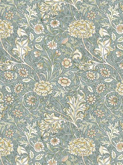 Double Bough Furnishing Fabric, Bluebird