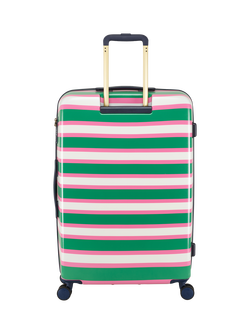 Joules Resort Stripe 4-Wheel 75.5cm Large Trolley Suitcase, 92.8L, Multi
