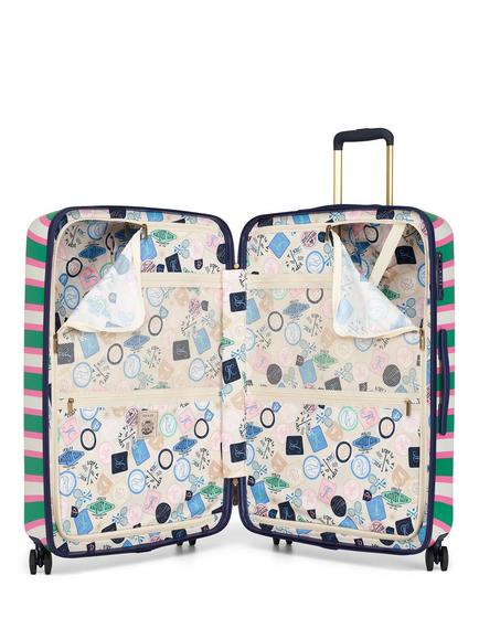 Joules Resort Stripe 4-Wheel 75.5cm Large Trolley Suitcase, 92.8L - view 2, Multi