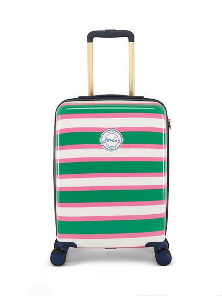 Joules Resort Stripe 4-Wheel 53.5cm Cabin Case, 31.4L, Multi