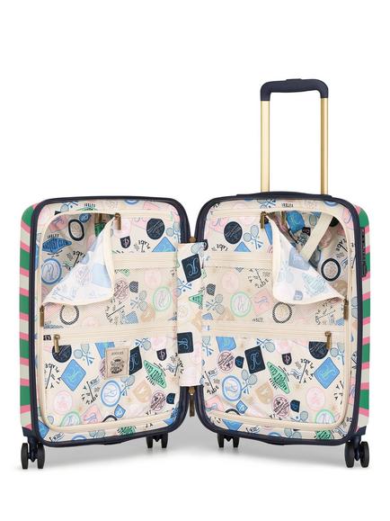 Joules Resort Stripe 4-Wheel 53.5cm Cabin Case, 31.4L - view 2, Multi