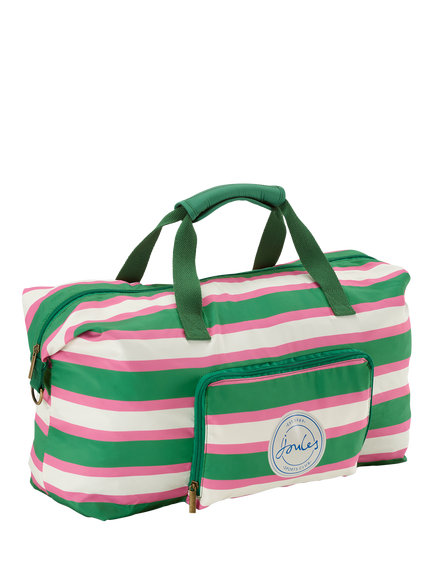 Joules Resort Stripe Packaway Duffle Bag, 33.4L - view 2, Multi