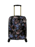 Sara Miller Black Botanic 4-Wheel 54cm Cabin Trolley Case, 29L, Black/Multi