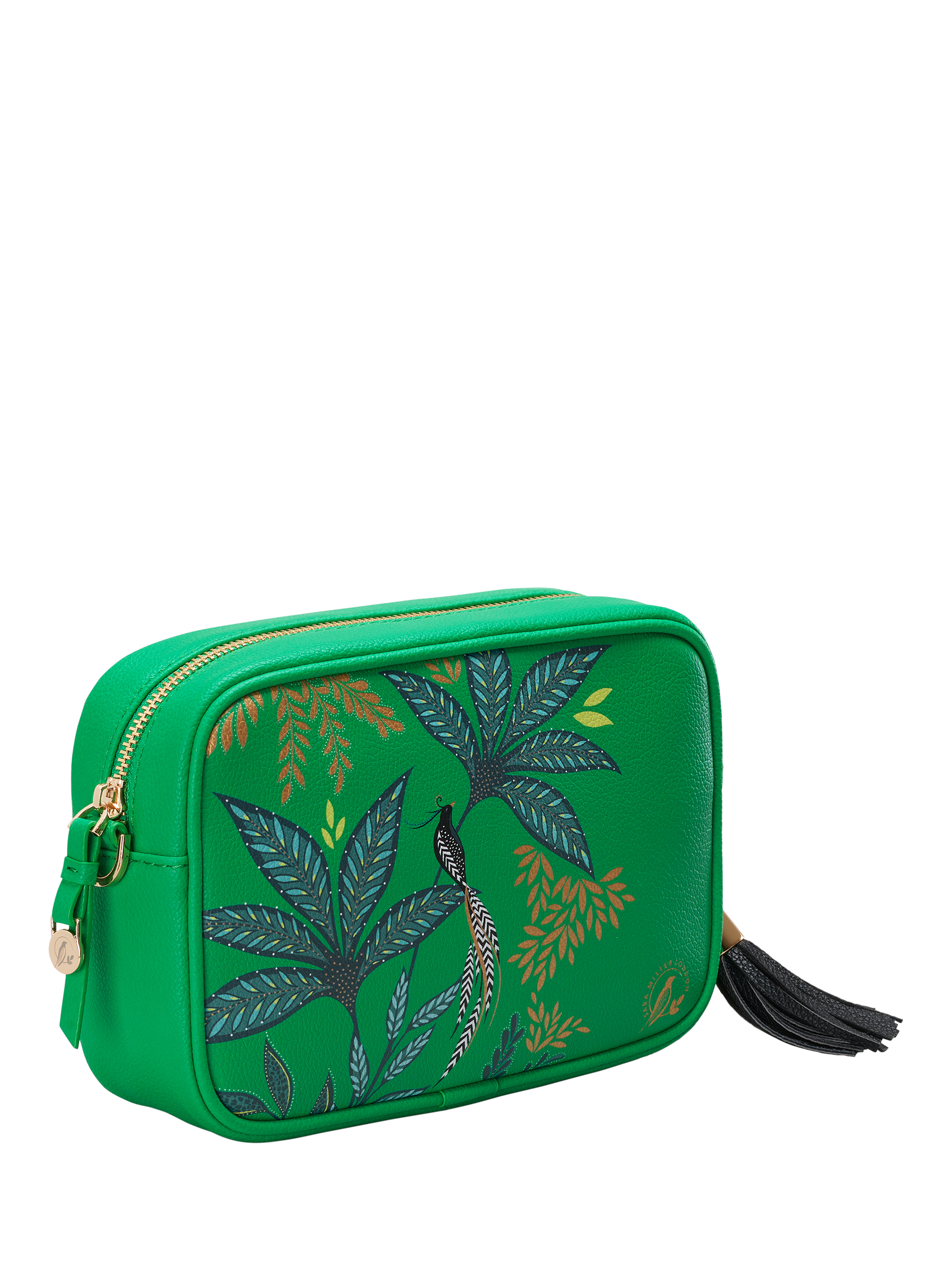 Product image 3 of 9, which shows Sara Miller Crossbody Camera Bag, Green/Multi