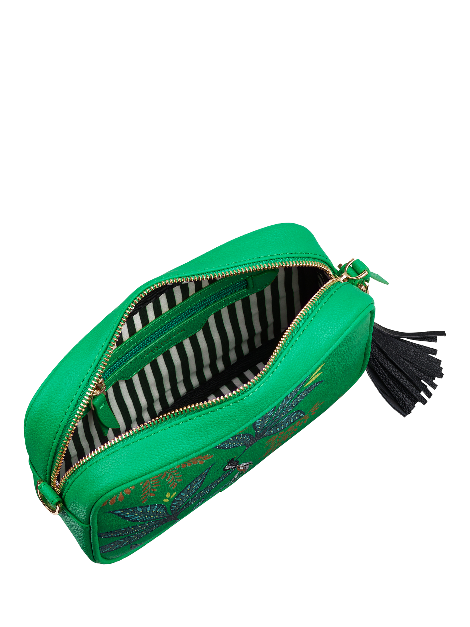 Product image 5 of 9, which shows Sara Miller Crossbody Camera Bag, Green/Multi