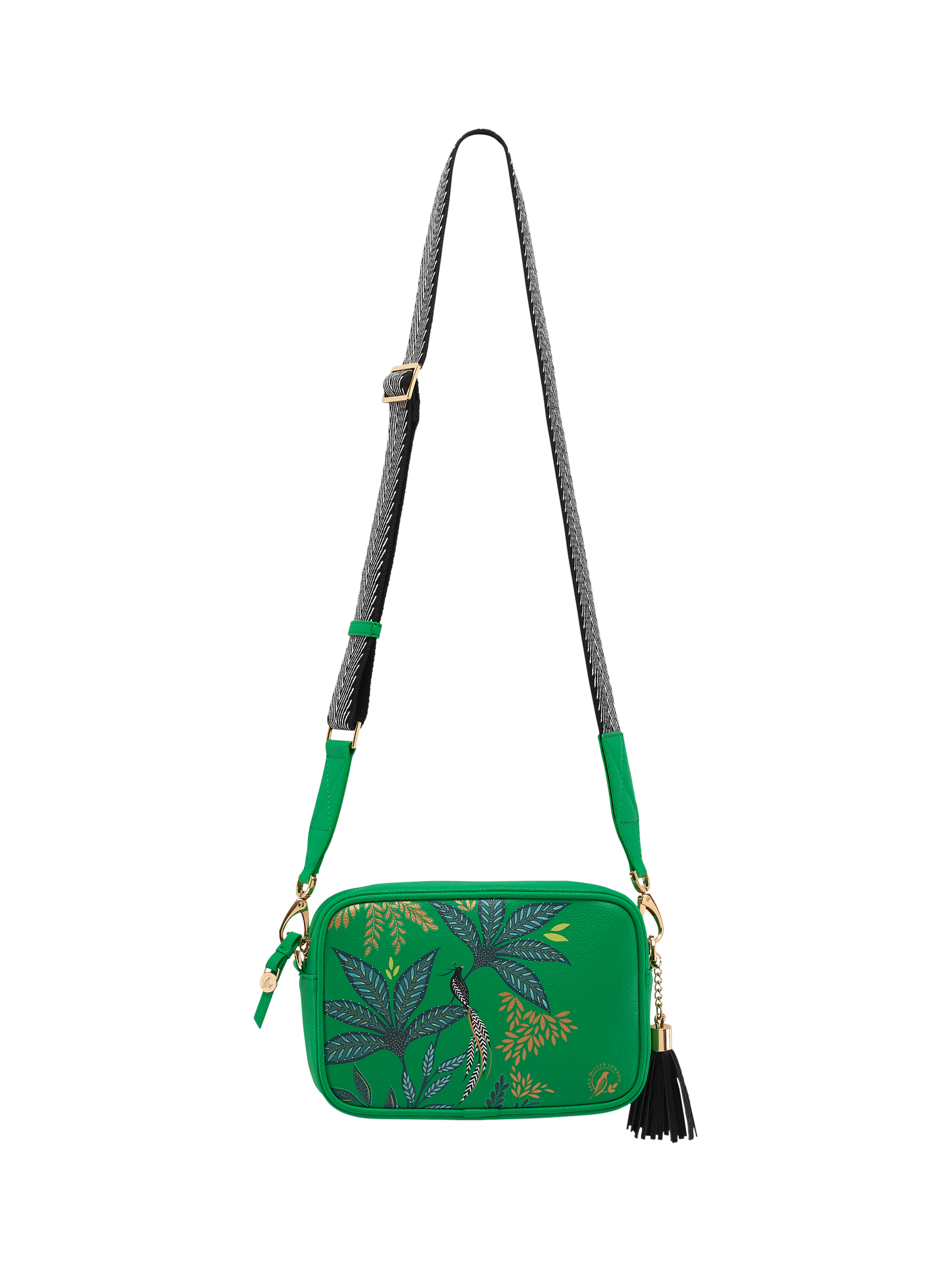 Product image 6 of 9, which shows Sara Miller Crossbody Camera Bag, Green/Multi