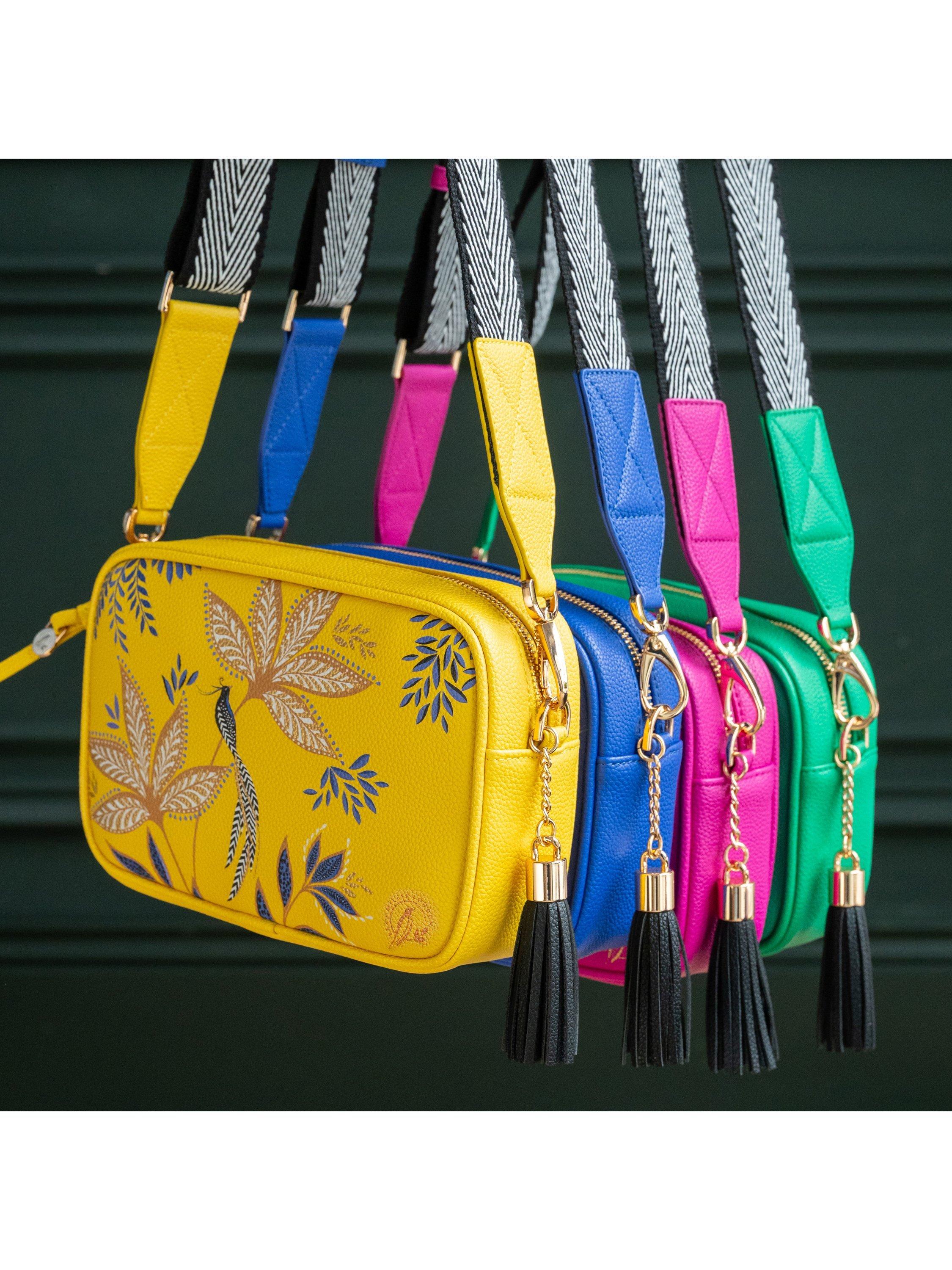 Product image 7 of 9, which shows Sara Miller Crossbody Camera Bag, Green/Multi