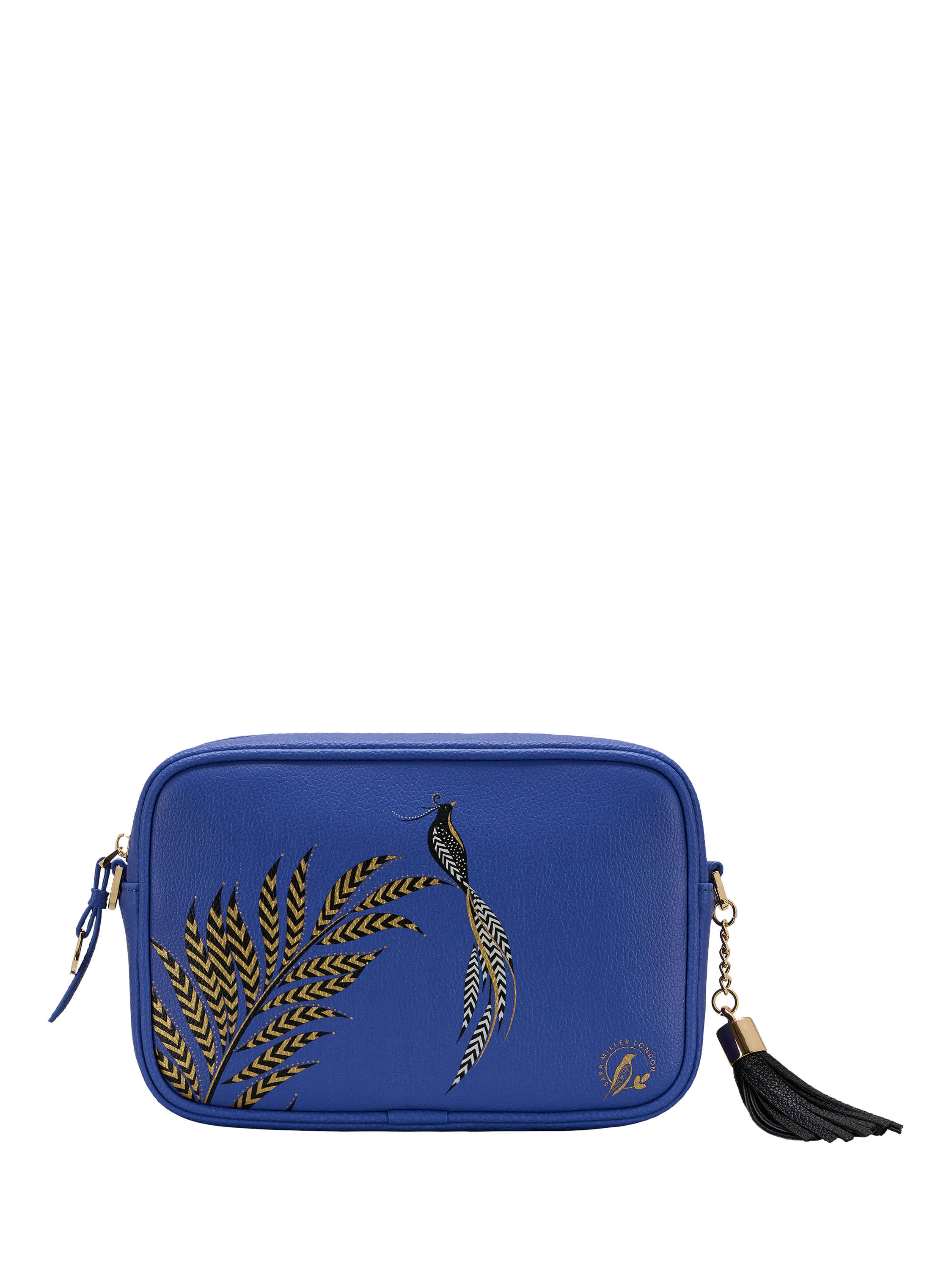Product image 1 of 10, which shows Sara Miller Crossbody Camera Bag, Blue/Multi