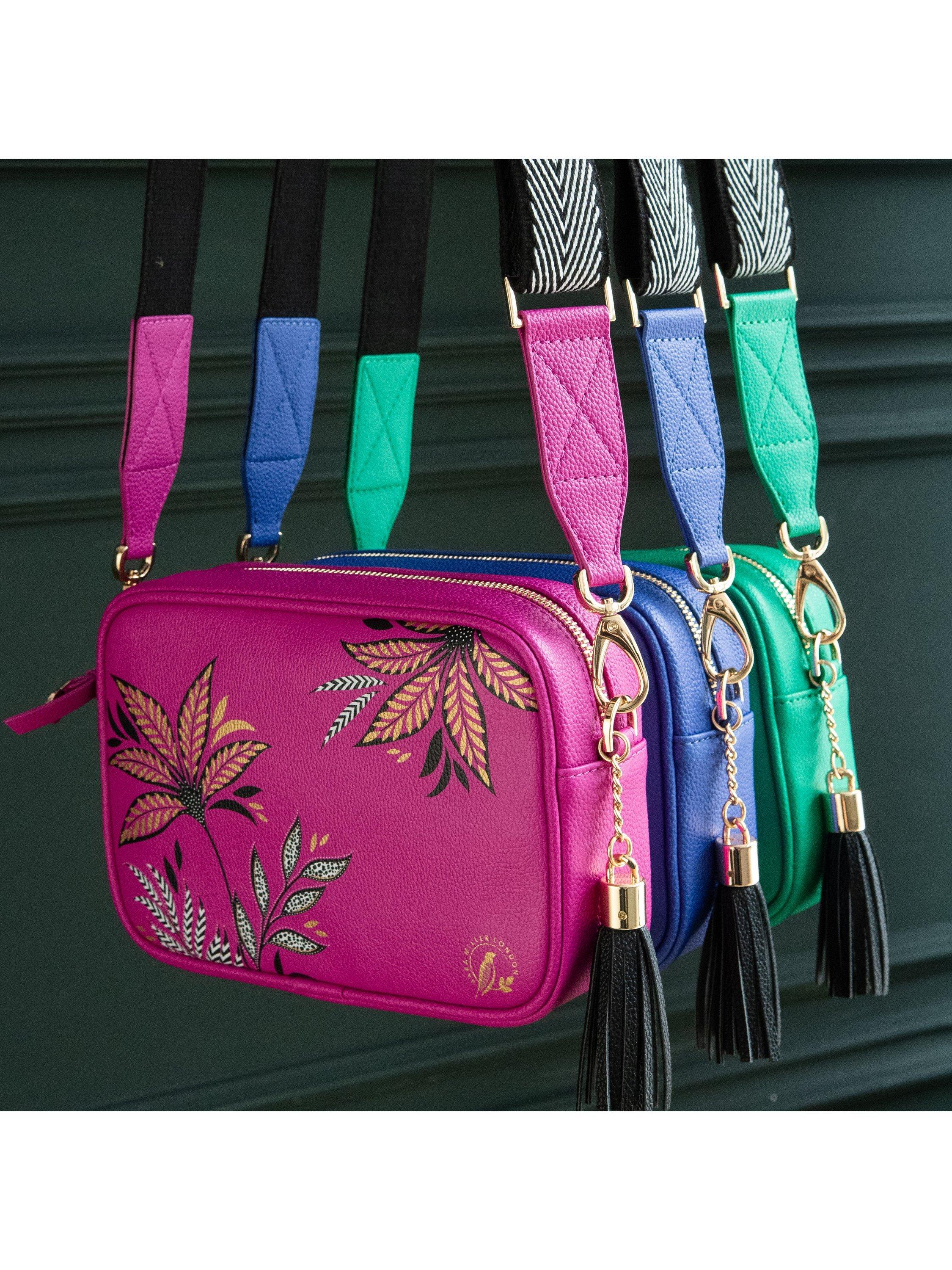 Product image 7 of 10, which shows Sara Miller Crossbody Camera Bag, Blue/Multi