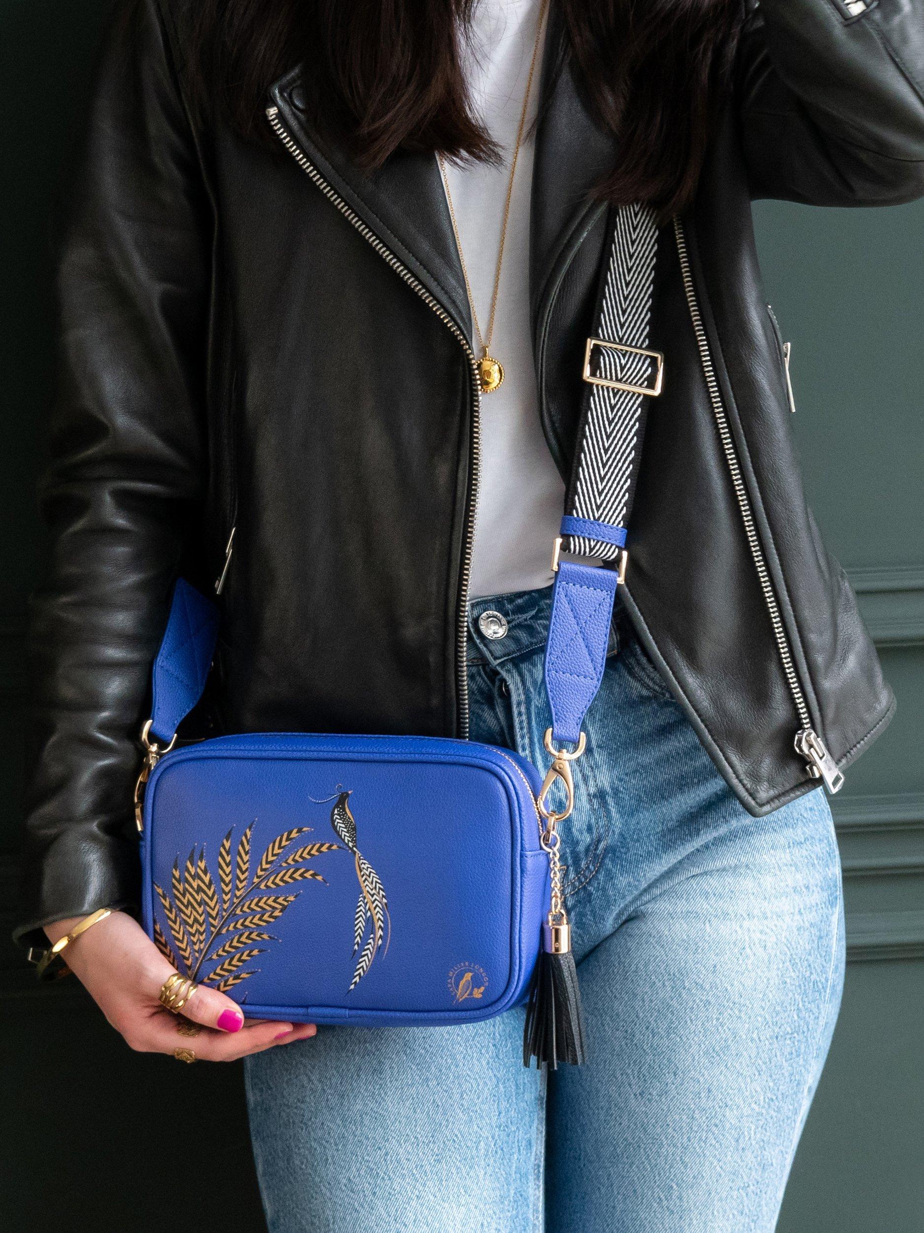 Product image 8 of 10, which shows Sara Miller Crossbody Camera Bag, Blue/Multi