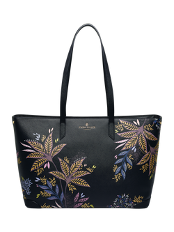 Sara Miller Black Botanic Large Tote Bag, Black/Multi, Black/Multi