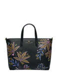 Sara Miller Black Botanic Medium Tote Bag, Black/Multi