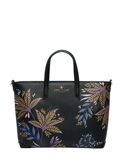 Sara Miller Black Botanic Medium Tote Bag, Black/Multi, Black/Multi