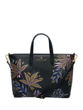 Sara Miller Black Botanic Medium Tote Bag, Black/Multi