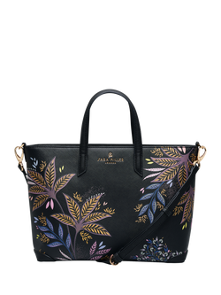 Sara Miller Black Botanic Medium Tote Bag, Black/Multi - view 2, Black/Multi