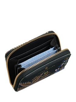 Sara Miller Small Zip Purse, Black Botanic - view 2, Black/Multi