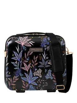 Sara Miller Black Botanic Vanity Case, 17L, Black/Multi - view 2, Black/Multi
