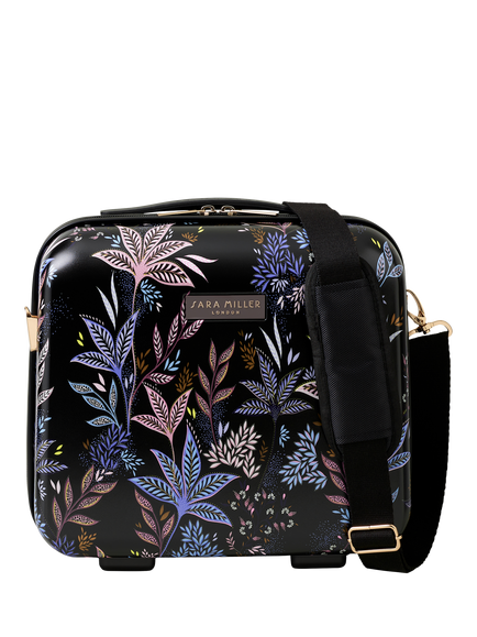 Sara Miller Black Botanic Vanity Case, 17L, Black/Multi - view 2, Black/Multi