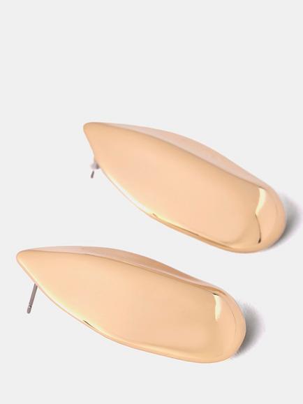 Mint Velvet Statement Hanging Earrings, Gold - view 2, Gold