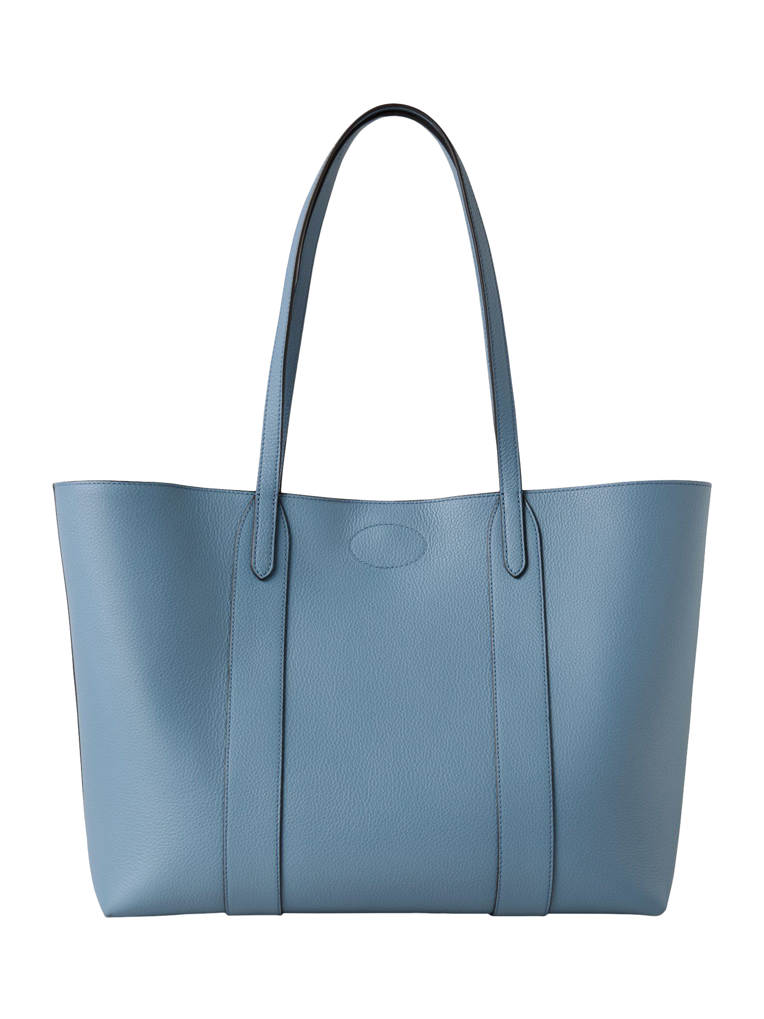 Product image 3 of 6, which shows Mulberry Bayswater Small Classic Grain Leather Tote Bag, Brighton Blue