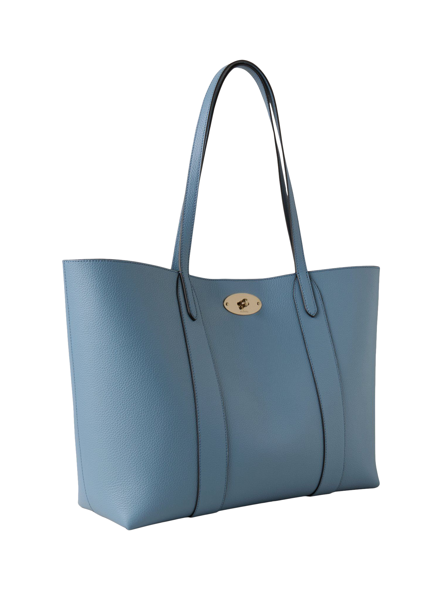 Product image 4 of 6, which shows Mulberry Bayswater Small Classic Grain Leather Tote Bag, Brighton Blue