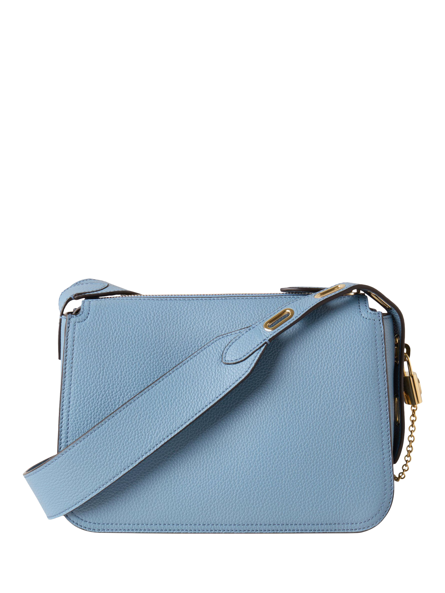 Product image 3 of 6, which shows Mulberry Billie Small Classic Grain Leather Cross Body Bag, Brighton Blue