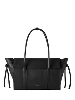 Mulberry Medium Soft Bayswater Heavy Grain Leather Shoulder Bag, Black