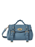 Mulberry Mini Alexa Heavy Grain Leather Cross Body Bag, Brighton Blue