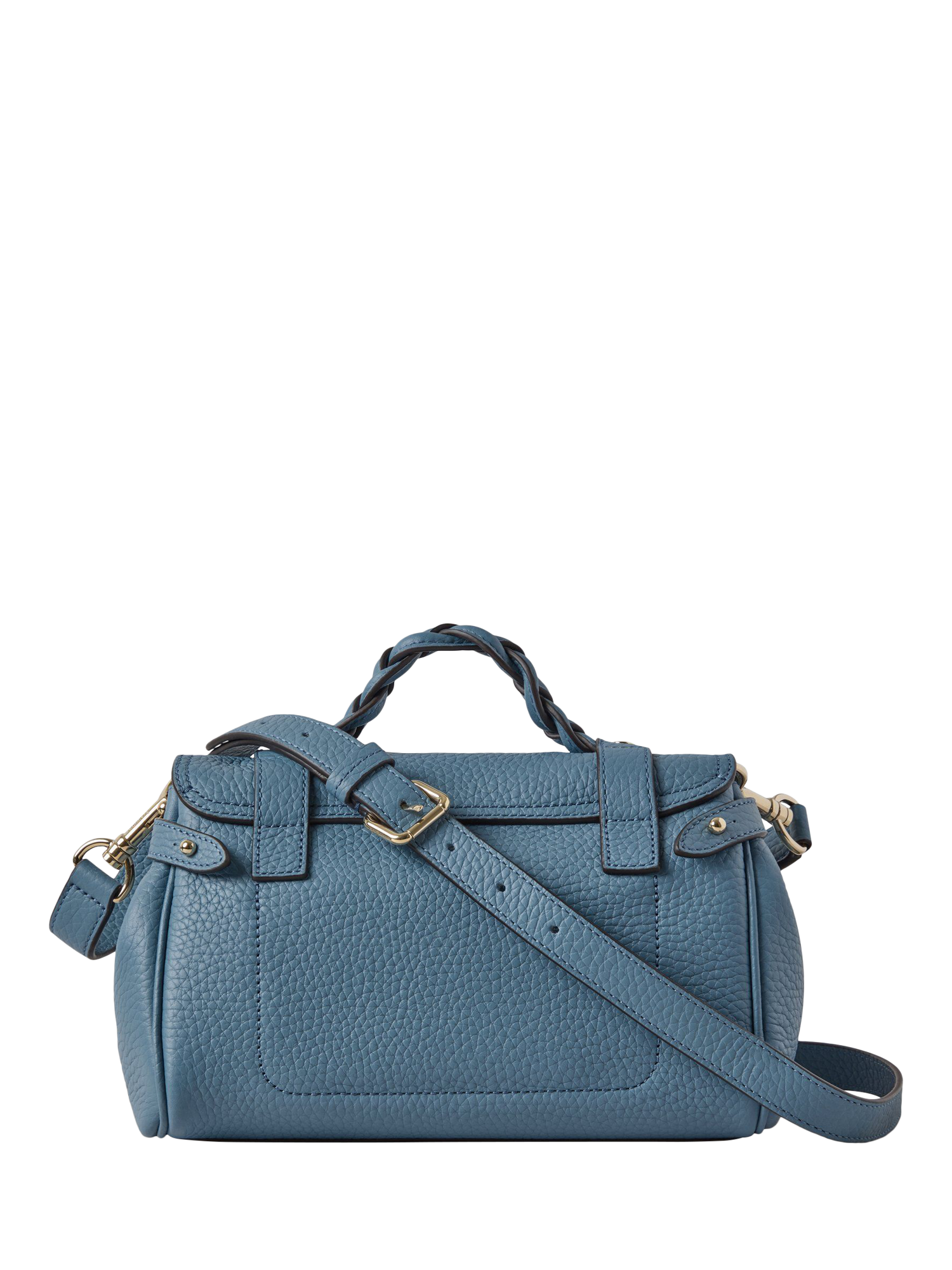 Product image 2 of 5, which shows Mulberry Mini Alexa Heavy Grain Leather Cross Body Bag, Brighton Blue