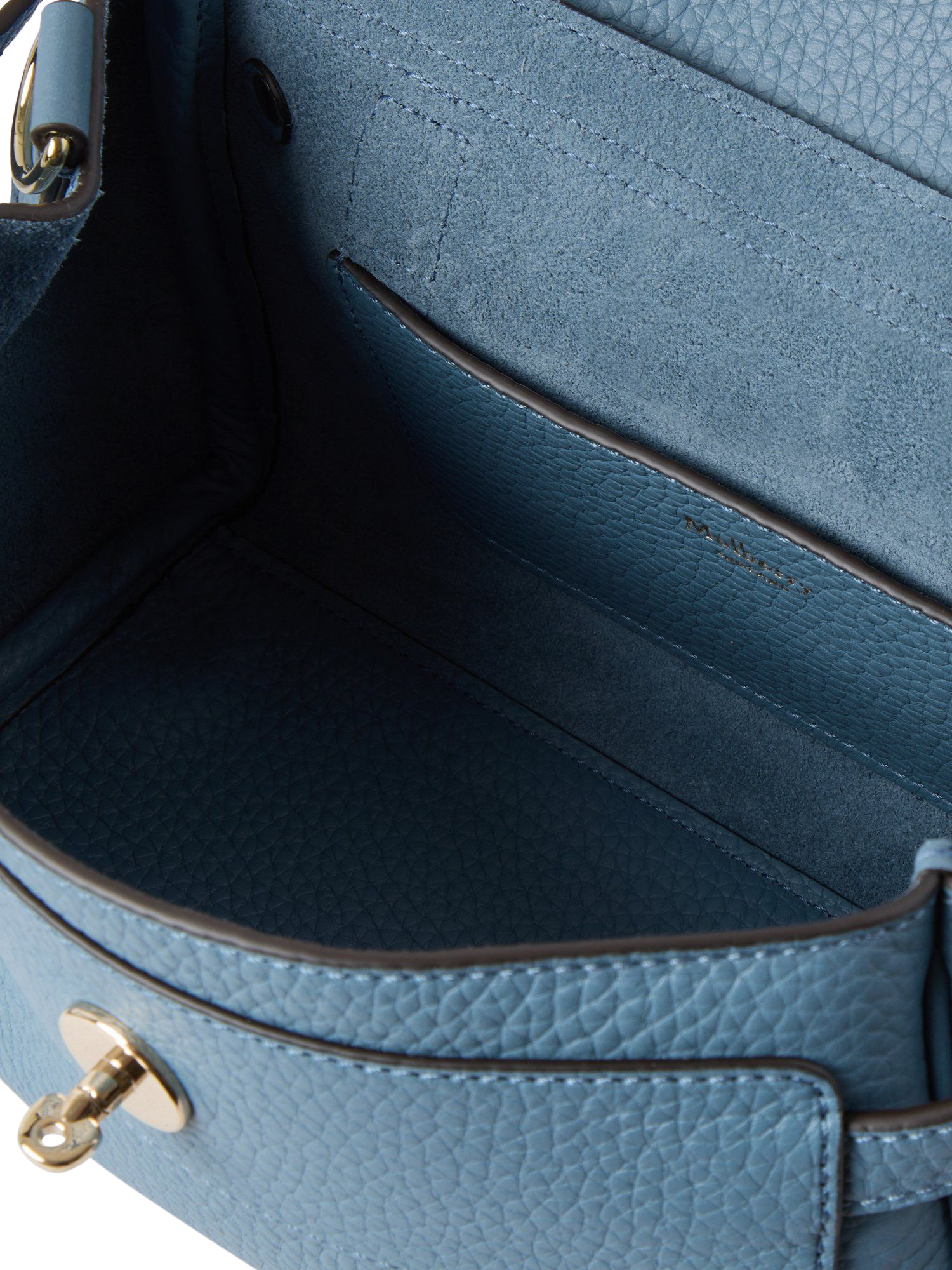 Product image 4 of 5, which shows Mulberry Mini Alexa Heavy Grain Leather Cross Body Bag, Brighton Blue