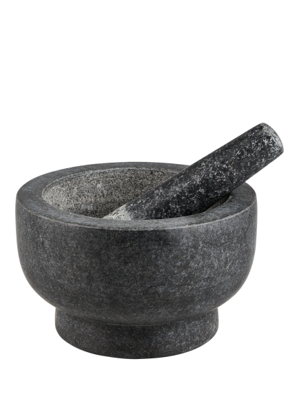 Cole & Mason Clavering Granite Pestle & Mortar, 20cm, Light Grey, Grey Light