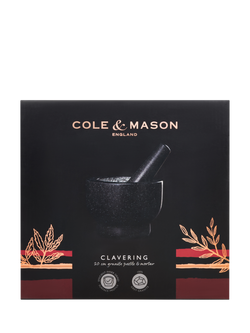 Cole & Mason Clavering Granite Pestle & Mortar, 20cm, Light Grey - view 2, Grey Light