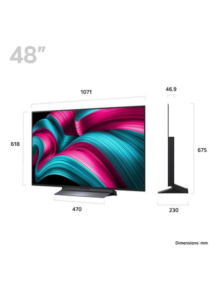 LG OLED48C54LA (2025) OLED evo HDR 4K Ultra HD Smart AI TV, 48 inch with Dolby Atmos, Black - view 2, Black