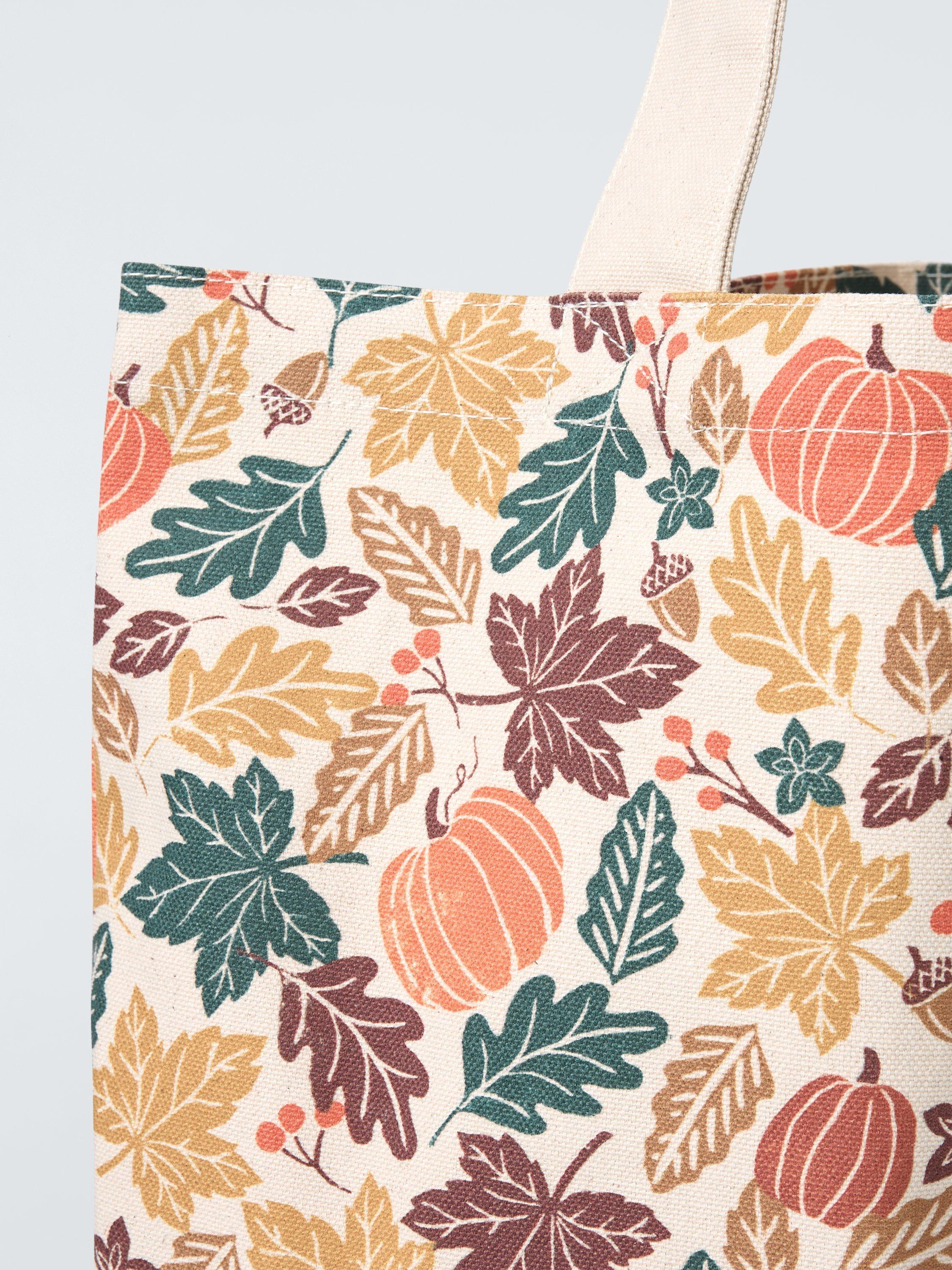Product image 3 of 3, which shows John Lewis Autumn Leaves Cotton Tote Bag