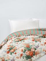 John Lewis x Sanderson Stapleton Park Quilted Bedspread, Parchment