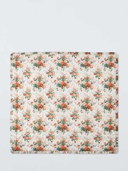 John Lewis x Sanderson Stapleton Park Quilted Bedspread, Parchment - view 2, Parchment