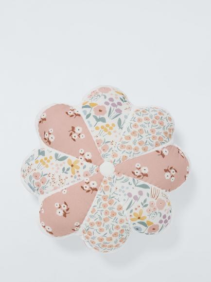 John Lewis Flower Patchwork Cushion, Multi, Multi